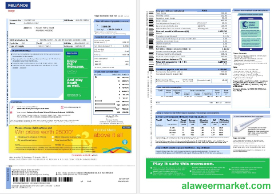 India Reliance Energy business utility bill Word and PDF template, 2 pages